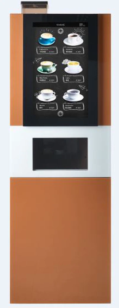 Boisson chaude debout libre de distributeur automatique de café distribuant l'écran vertical de 22 pouces
